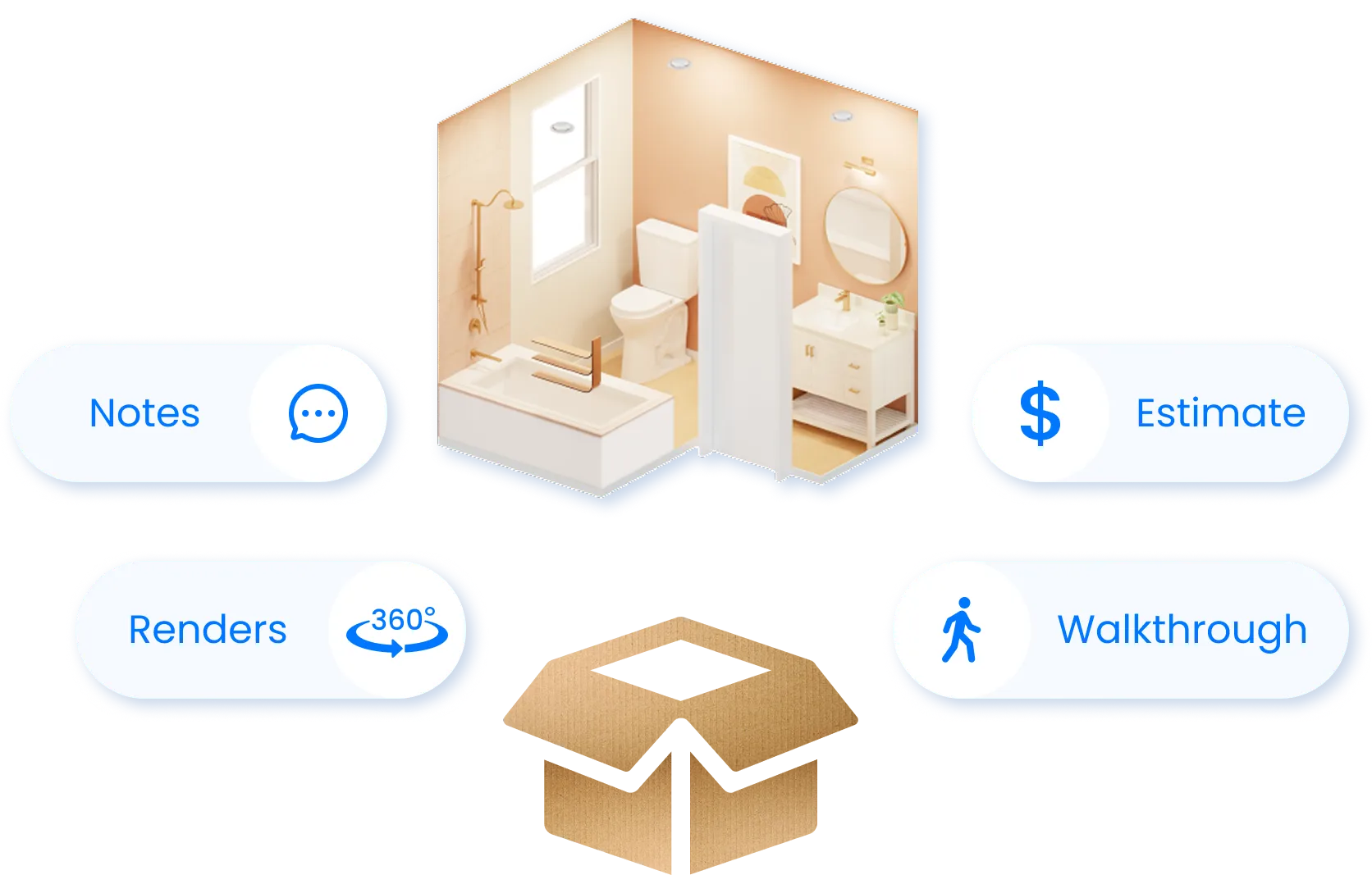 3D render of bathroom